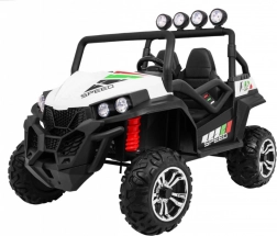 Terénne detské auto Grand Buggy 4x4 Lift s diaľkovým ovládaním, MP3 rádiom a LED svetlami – biele