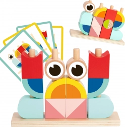 drevené priestorové stavebné kocky krab