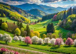 Puzzle Jarná prechádzka 500 dielikov