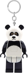 Lego minifigúrka panda svietiaci prívesok na kľúče