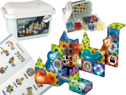 Guľôčkové šmýkačky Osvetlená dráha Magnetická 75 kusov