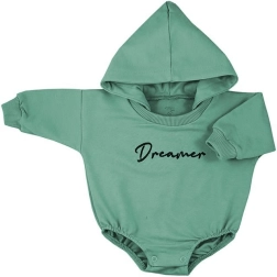 Dojčenské body baggy s kapucňou Koala Dreamer zelené