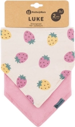 Petite&Mars bandana podbradník Luke 2 ks béžová kiwis & misty green