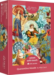 Puzzle TREFL Velvet Soft Touch: Nálady v karanténe, 500 dielikov