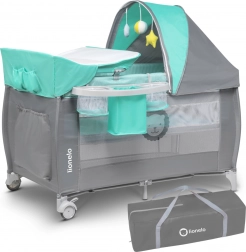 Cestovná postieľka Sven Plus od Lionelo – Tyrkysová