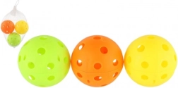 Florbalové loptičky 3 ks plast 7 cm v sieťke