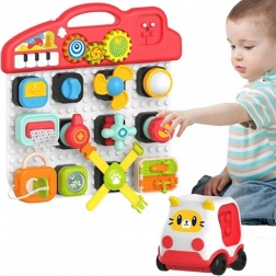 Woopie Montessori Detský Manipulačný Panel Farebný Aktívny Panel