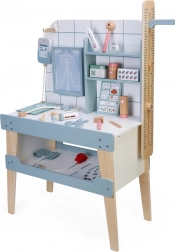 2Kids Toys drevená nemocnica – lekárska hračka s príslušenstvom a podsvietenou RTG doskou