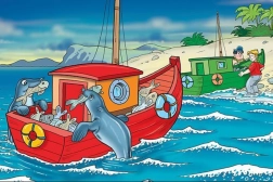 Drevené puzzle šťastní tulene