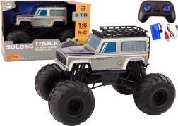 Veľké RC auto na diaľkové ovládanie SUV 1:6 šedé