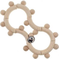 Drevené hrkálko s rolničkou