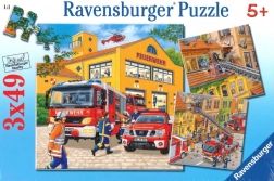 Ravensburger puzzle hasiči 3x49 dielikov