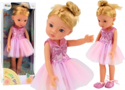Ružová baletná bábika v šatách 33 cm