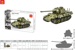 Stavebnica zelený tank 638 dielikov