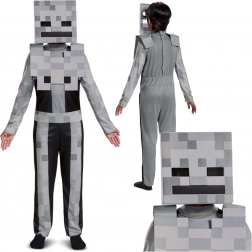 Detský kostým MINECRAFT Skeleton – biely kostlivec 127–136 cm (7–8 rokov)