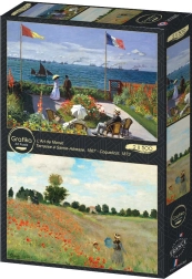 Puzzle Záhrada v Sainte Adresse a Pole vlčích makov 2x500 dielikov