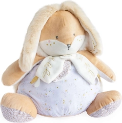Doudou biely zajačik s úložným priestorom pre pyžamko 38 cm