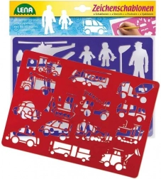 Kresliace šablóny s motívom dopravné prostriedky a ľudia