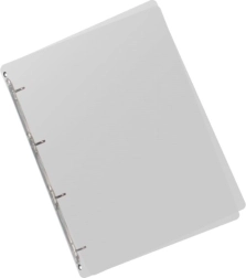 Krúžkový zakladač A5 z číreho polypropylénu, 4 krúžky