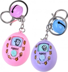 Elektronický prívesok s hrou kameň–nožnice–papier v tvare vajíčka – Prívesok na kľúče