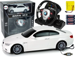 Závodné auto na diaľkové ovládanie BMW M3 s volantom