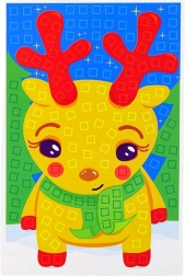 DIY farebná mozaika sviatočná veselé soby