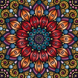 Štvorcové puzzle Q Gold – vzor IV, 72 dielikov