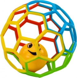 Gumená detská lopta s hrkálkou Zvonilka Farebná