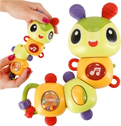 Elektronická hudobná húsenička so svetlami