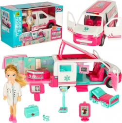 Mobilná ambulantná nemocnica s bábikou a príslušenstvom