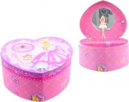 Hracia šperkovnica v tvare srdca – princezná