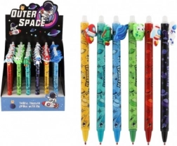 Gumovacie guľôčkové pero Vesmír 0,5 mm, modrý atrament