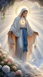 Diamantové maľovanie svätá Matka Božia s ružencom 80 × 40 cm