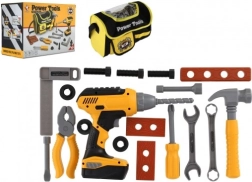 Detská súprava náradia s aku vŕtačkou a brašňou