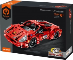 stavebnica pretekárskeho auta na spätné natiahnutie, 437 dielikov
