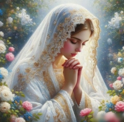 Diamantové maľovanie Modliaca sa Panna Mária 30x40 cm