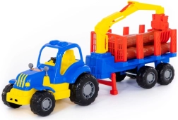 Machr - traktor s lesníckym prívesom