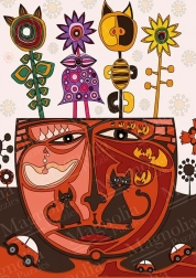 Puzzle surrealné mačky 1000 dielikov MAGNOLIA