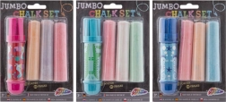 Chodníkové kriedy jumbo s držiakom, 3 ks