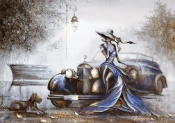 Puzzle Dáma v modrom 1000 dielikov MAGNOLIA