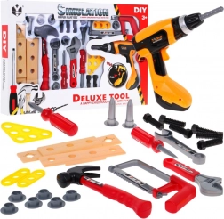 Detská sada náradia 26 dielov s interaktívnou aku vŕtačkou 3+