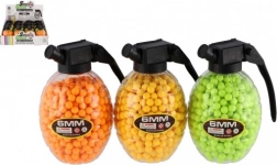 Gumené guľôčky do pištole 6 mm v dóze v tvare granátu (800 ks, 3 farby)