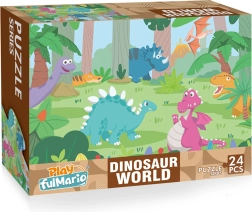 detské puzzle dinosaury 24 dielikov 50 × 34 cm