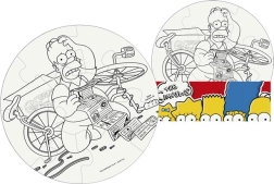 Vymaľuj si puzzle Simpsonovci kruh 9 dielikov