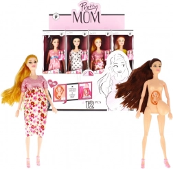 Tehotná bábika s bábätkom 29 cm