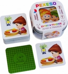 Pexeso Zvyky a Tradice Vodotesné v Plechovej Krabičke