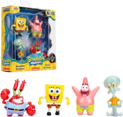 SpongeBob sada 4 kovových zberateľských figúrok 5–7 cm