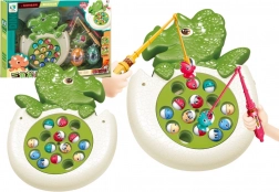 Hra chytania rybičiek s prútmi a svetlami – dinosaurus