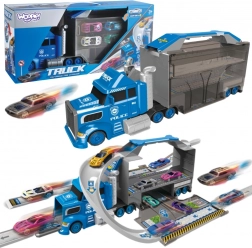 Woopie policajný kamión 2v1 – transportér a pretekárska dráha