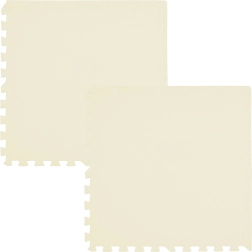 Pena podlahová podložka HUMBI 120 × 60 cm, veľké vodoodolné puzzle, krémová, 2 ks